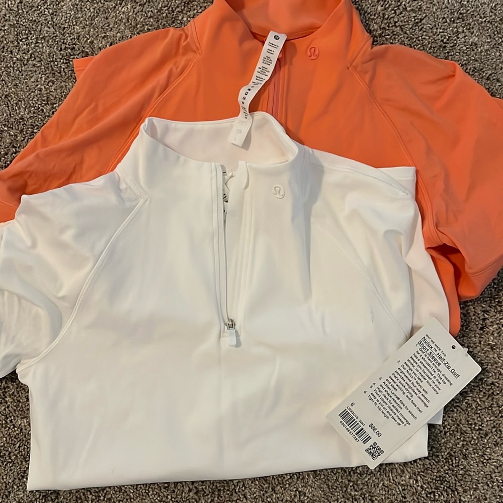 Two lululemon golf shirts